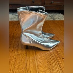 Silver Women's Ankle Boots